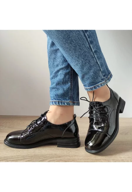 Дамски ежедневни обувки  S75785-1L черен лак - черен лак - Черен