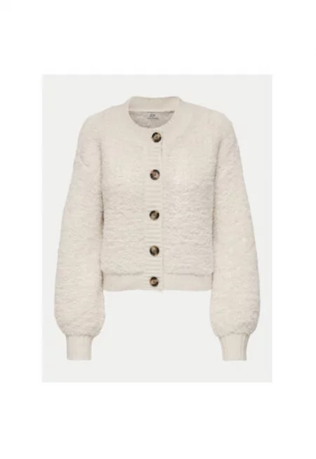 Дамски кардиган -  304648397 - Рециклиран полиестер/Полиестер - Бежов - Бежов