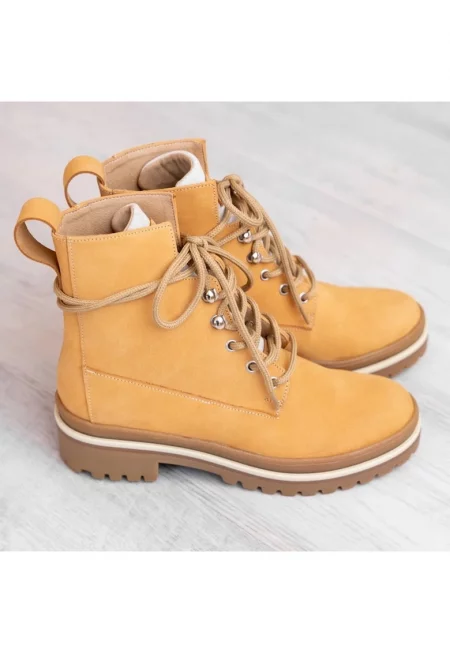 Дамски кожени ботуши - Timber