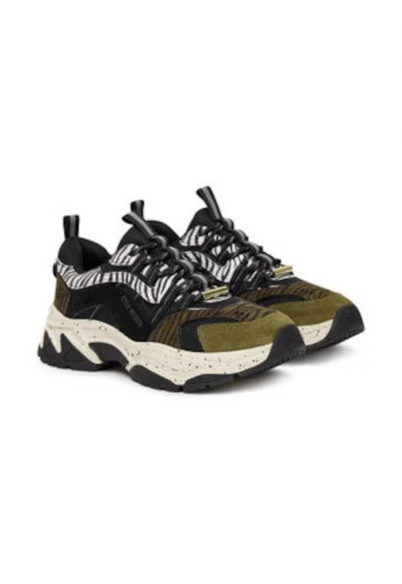 Дамски маратонки  многоцветни - естествена кожа -