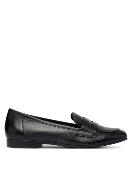 Дамски мокасини -  от естествена кожа - черни
