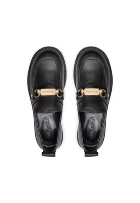 Дамски мокасини - See by Chloe - модел SB43032A - естествена кожа - черни -