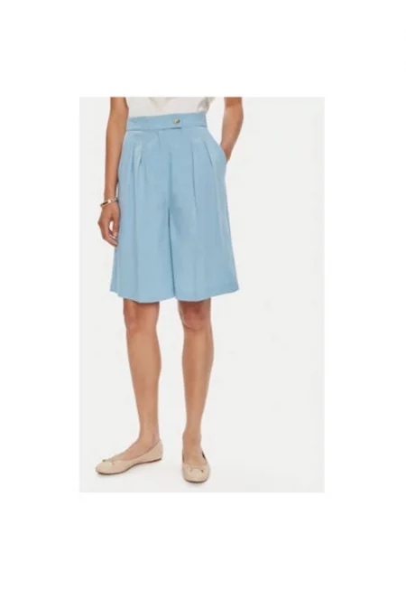 Дамски панталон -  304549571 - Вискоза/Лен - Син - Син