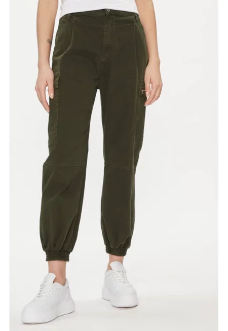 Дамски панталон - Моля - 303878597 - Памук - Зелен - Зелен