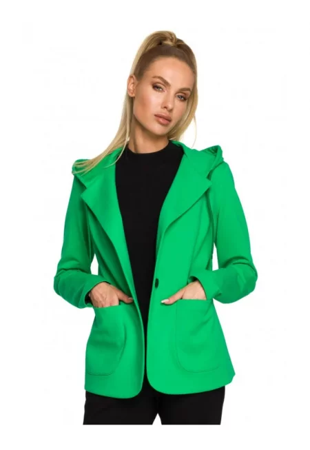 Дамско яке -  Памук/Еластан - Зелено