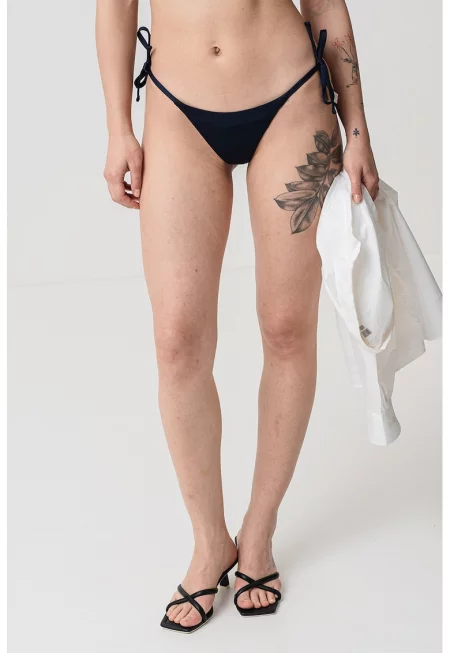 Долен бански-танга с връзки встрани - Тъмносин