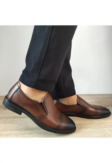 Елегантни мъжки обувки  B16235 Brown - Кафяви - Кафяв