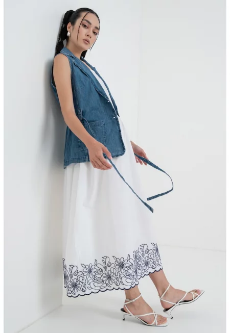 Елек Chambray с връзка