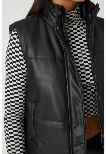 Елек от еко кожа с цип