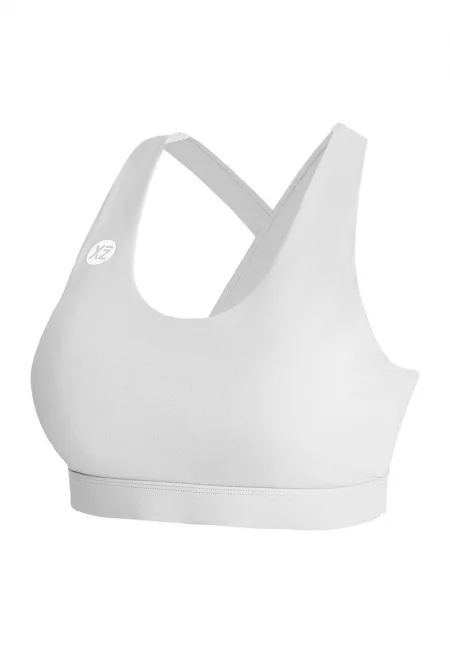 Фитнес бюстие ICONE 29007 с кръстосани презрамки - Бял