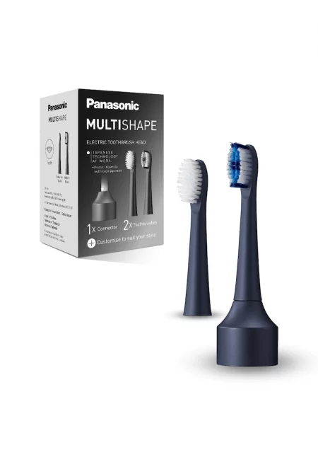 Глава MultiShape  ER-CTB1 - Четка за зъби със звукови вибрации - 2 многофункционални и ултра фини четки - Предпазна капачка - Съвместимост ...
