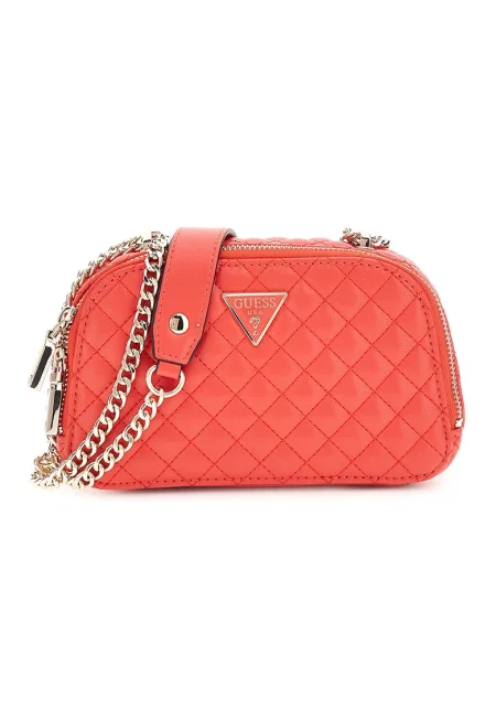 Капитонирана чанта през рамо Rianee от еко кожа - Корал