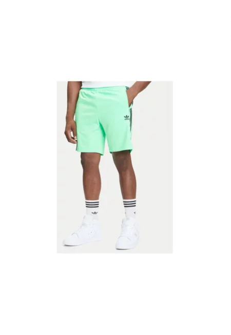 Къси панталони от полиестер с контрастно странично лого