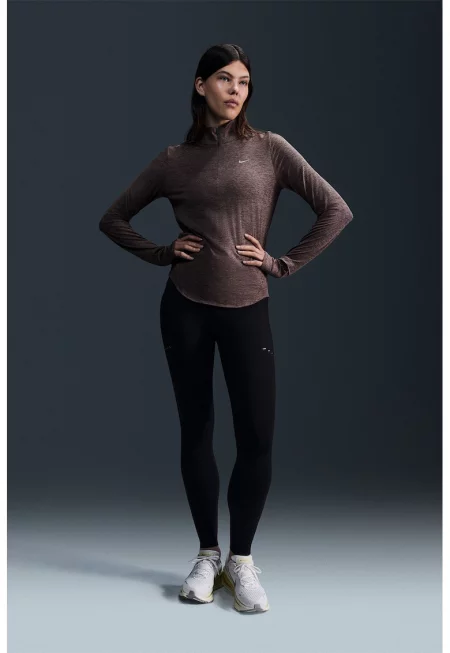 Клин за бягане с висока талия - Черен/Сребрист