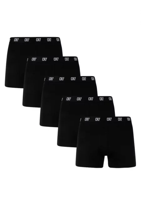 Комплект от 5 чифта мъжки боксерки  Памук/Еластан - Черни.