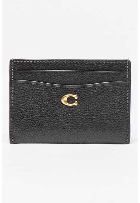 Кожен калъф за карти - Черен