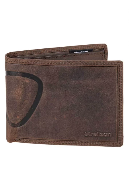 Кожен портфейл Baker Street с прегъване - Кафяв