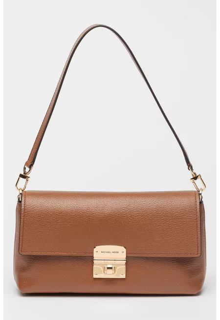 Кожена чанта за рамо Addie - Канелено кафяво