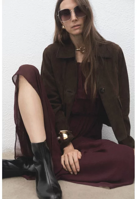 Кожени боти с цип