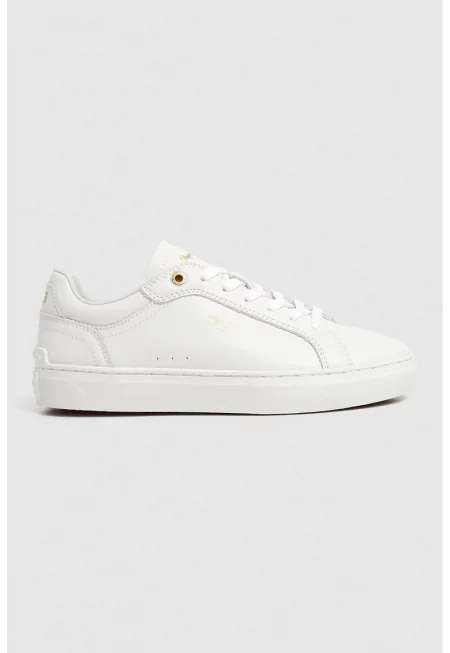 Кожени спортни обувки - Златист/Мръснобял/Тъмносин