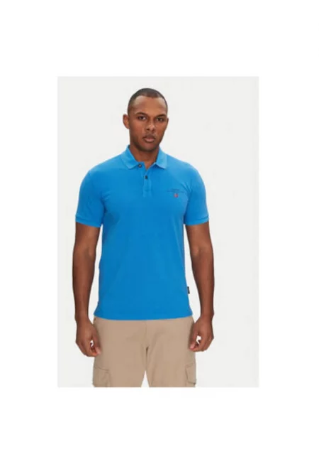 Мъжка поло тениска  NP0A4GDLB2W1 - Памук - Син - Син