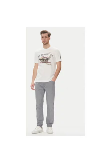 Мъжка тениска  251TS2406J641 - памук - 3XL INTL - бяла