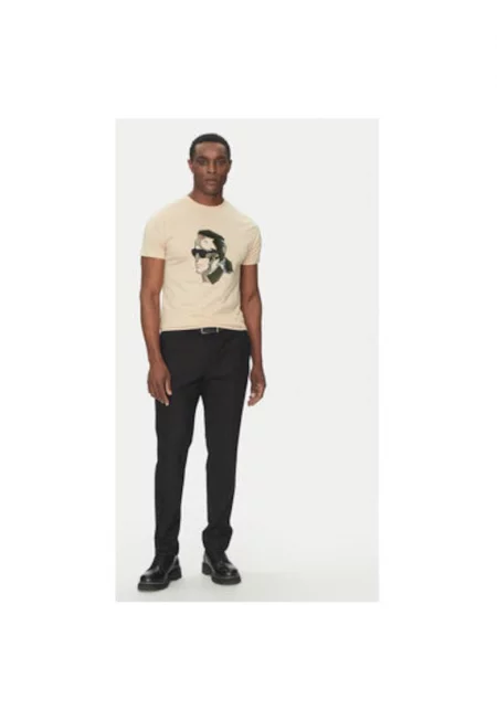 Мъжка тениска  755067 552241 - Памук - Бежов - Бежов