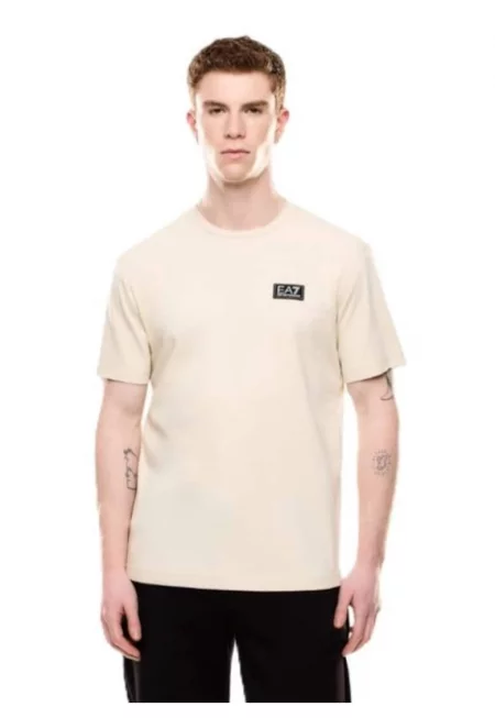 Мъжка тениска  M TAPE M TEE SS ZIP - Памук - Бежов -