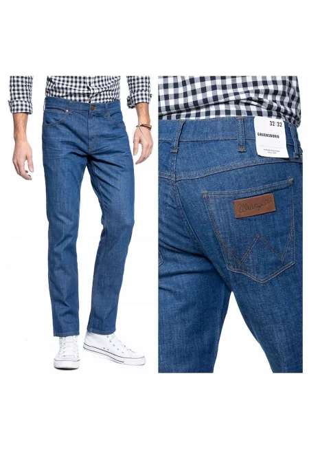 Мъжки дънки -  Greensboro - Памук - Дълги - Мъжки - Стандартна кройка - W31-L34 US - Сини