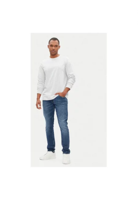 Мъжки панталон  PM207391DU6 - Памук/Еластан - Син - Син