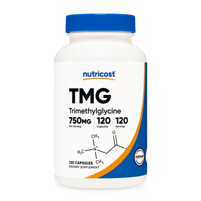 Нормализира нивата на хомоцистеина - TMG Бетаин анхидрид (триметилглицин), 750 mg х120 капсули