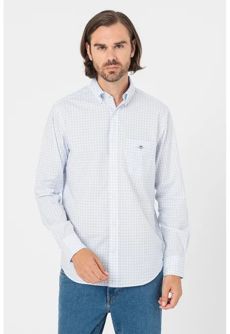 Памучна риза с десен