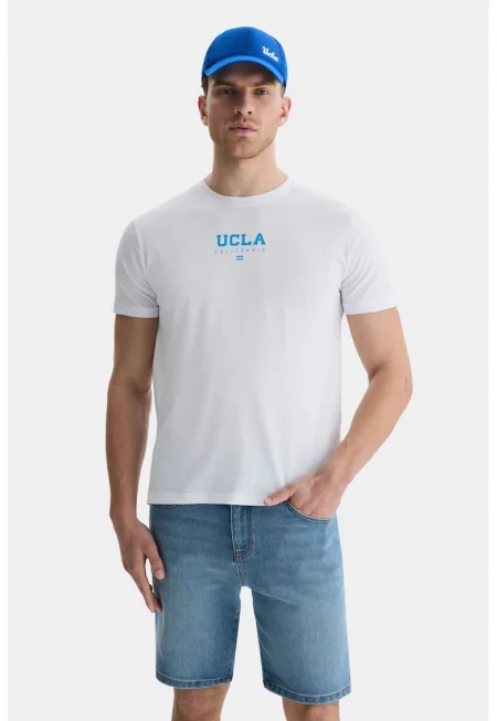 Памучна тениска Sherman - Бял