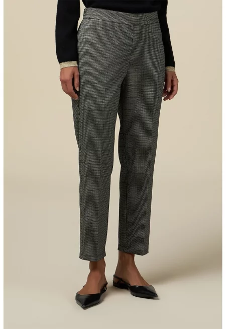 Панталон с джобове встрани и стеснен крачол - Каки