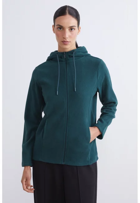 Поларено худи с цип