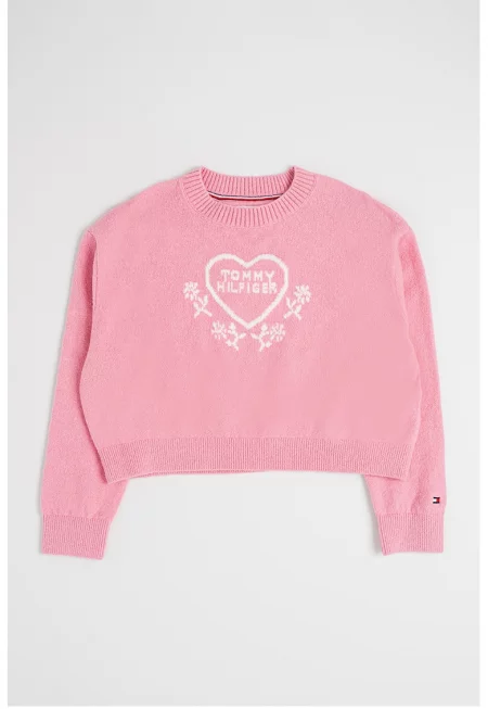 Пуловер с бродирано лого