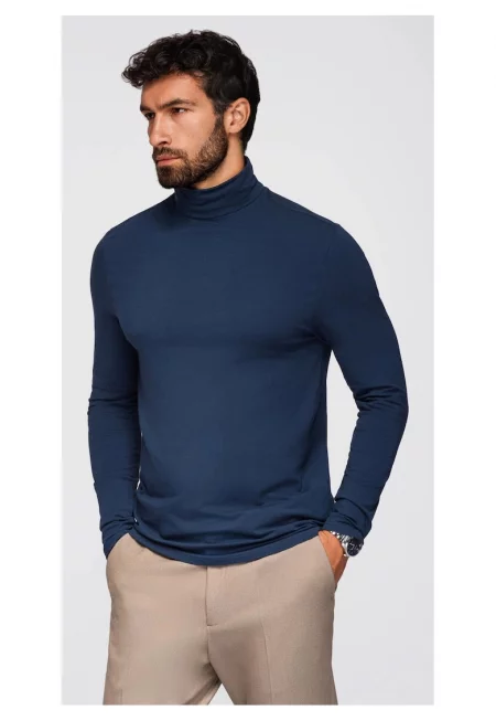 Пуловер с висока яка и дълги ръкави  OM-LSCL-0130