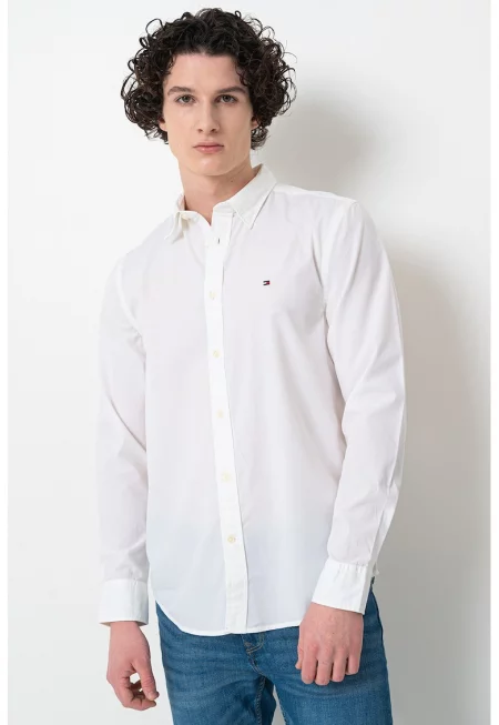 Риза с яка Kent - Бял