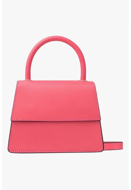 RYLKO - Кожена чанта през рамо - Яркорозово