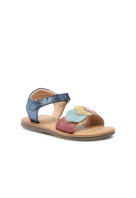 Сандали за момиче -  302923618 - Многоцветни - Естествена кожа