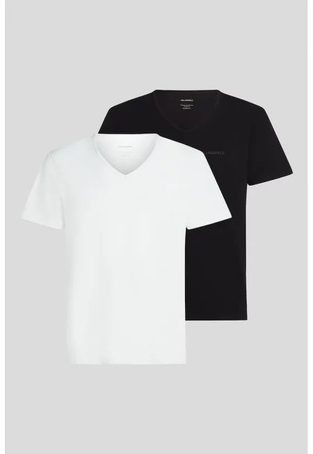 Шпиц тениска - 2 броя - Черен/Бял