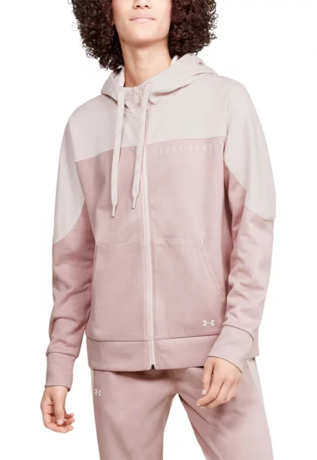 Спортен суитшърт Recover™ с качулка и цип - Прашно розово