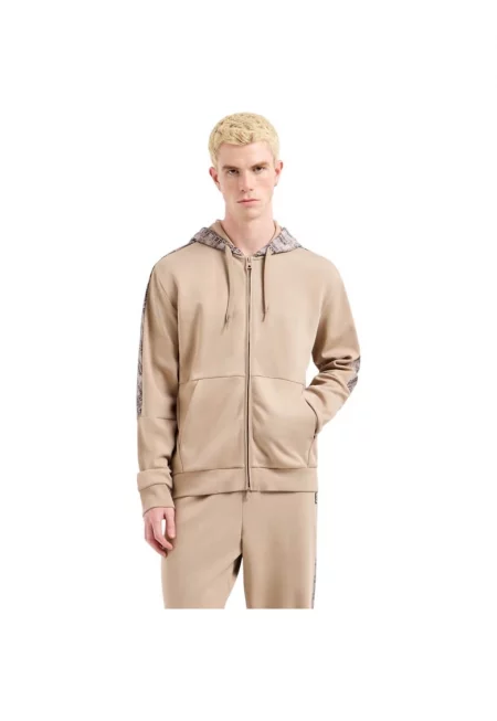 Суичър с качулка и принт с лого на  EA7 Train 40669 - Бежов