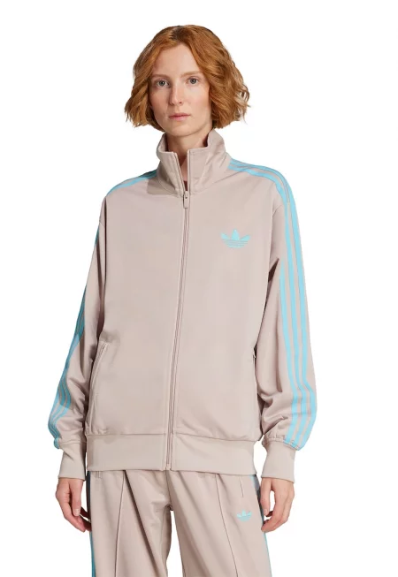 Суитшърт Firebird Track с лого и цип - Светло кафяво/Ледено синьо