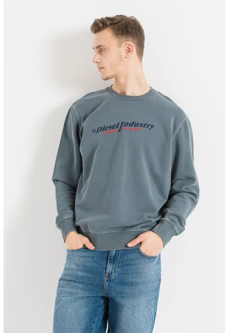 Суитшърт Ginn с лого - Прашно синьо -