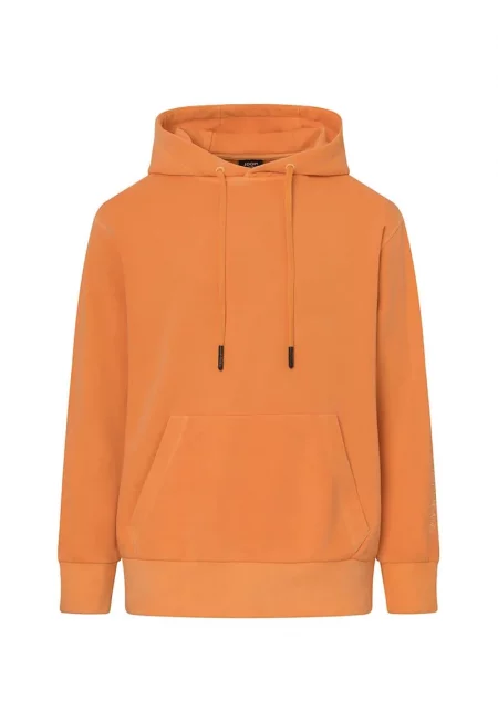 Суитшърт regular fit с преден джоб - Оранжев