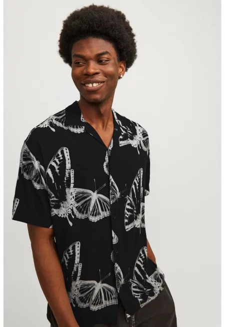 Свободна риза с къси ръкави