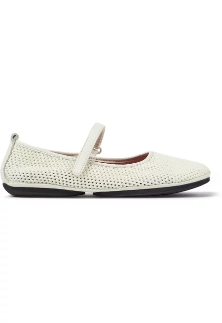 Текстилни пантофки Right Nina с кожа - Бял