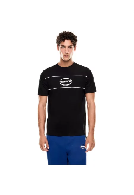 Тениска  EA7 Train Logo Series Piping 49473 - Черен