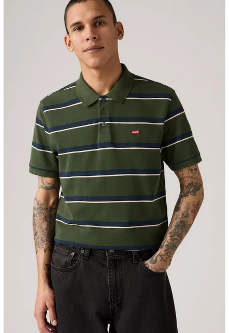 Тениска от памучно пике с яка